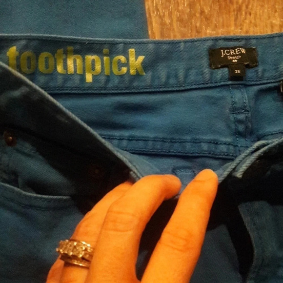 J. Crew Toothpick Skinny Ankle Denim Jeans Blue 26 - Picture 3 of 5